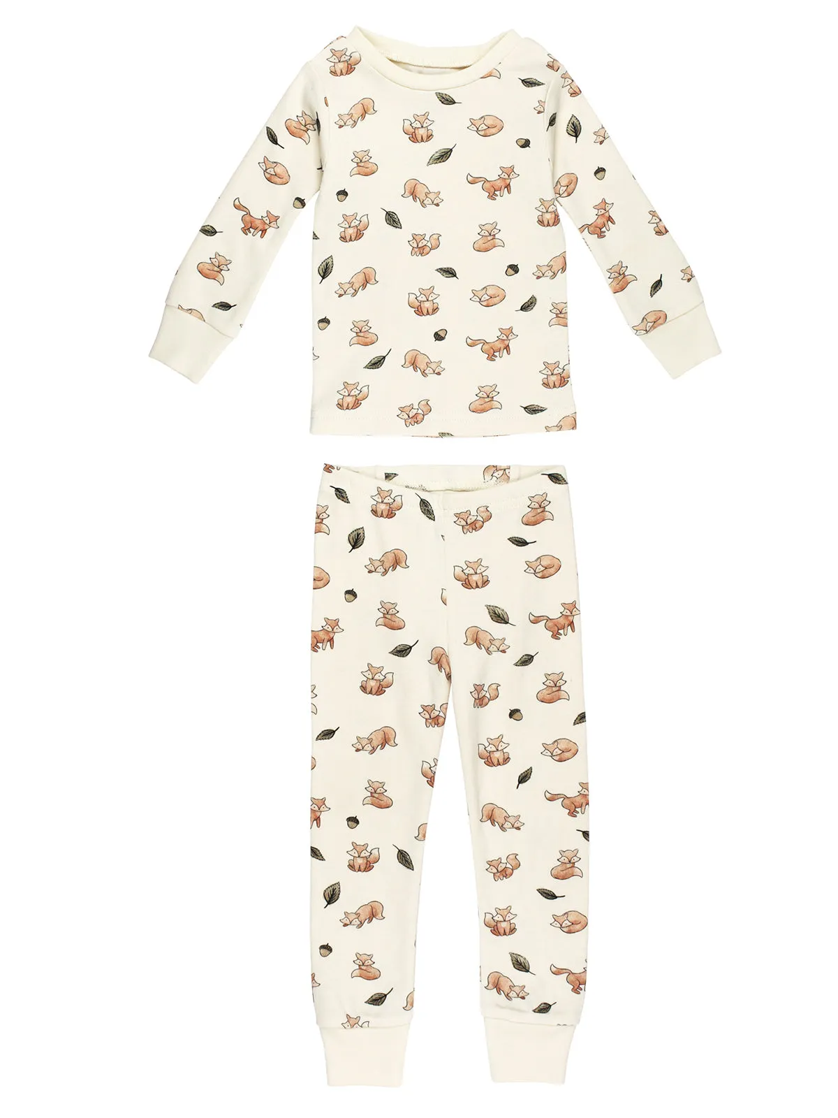 Organic Kids Long Sleeve PJ Set, Foxy