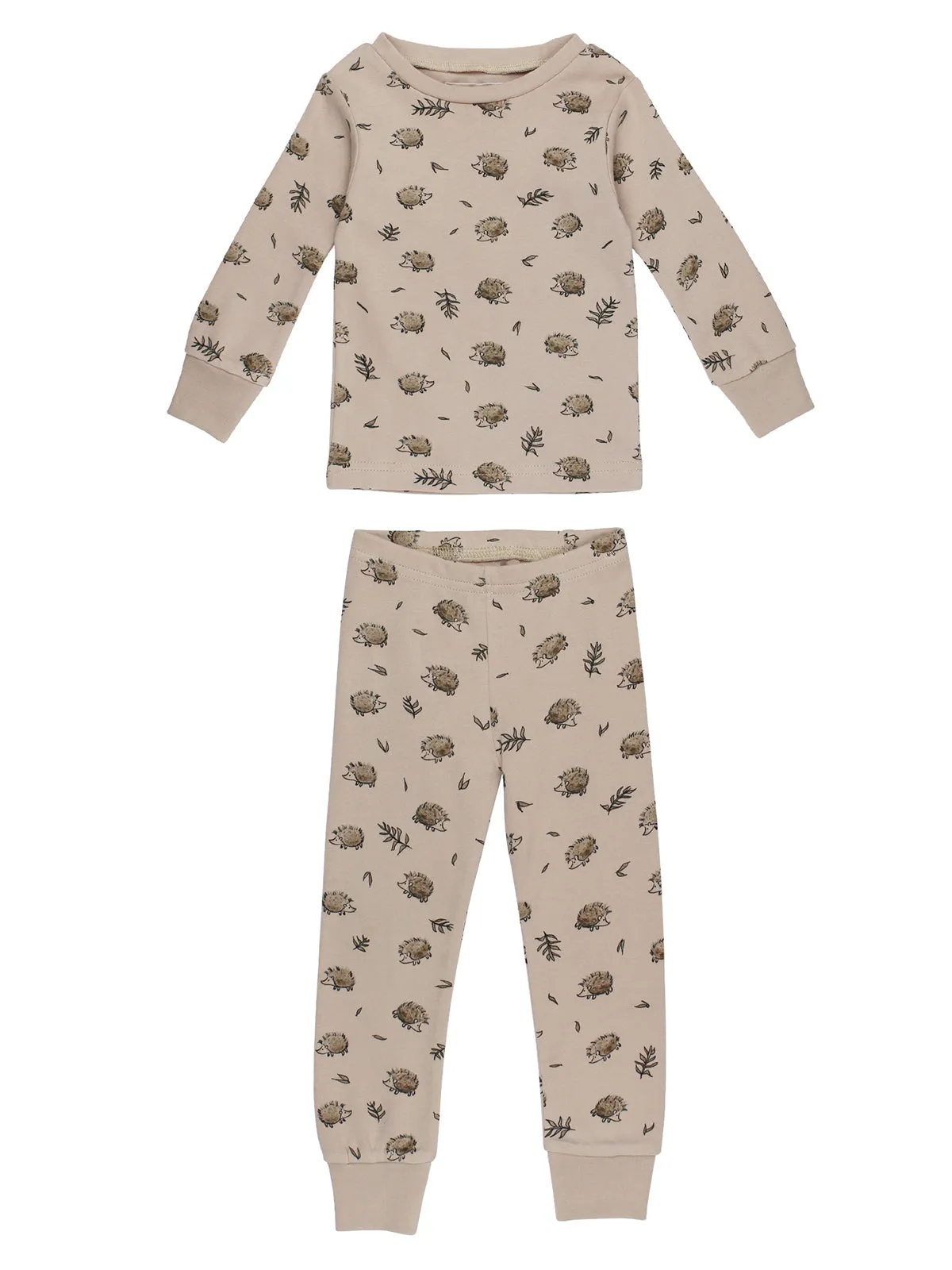 Organic Kids Long Sleeve PJ Set, Prickles