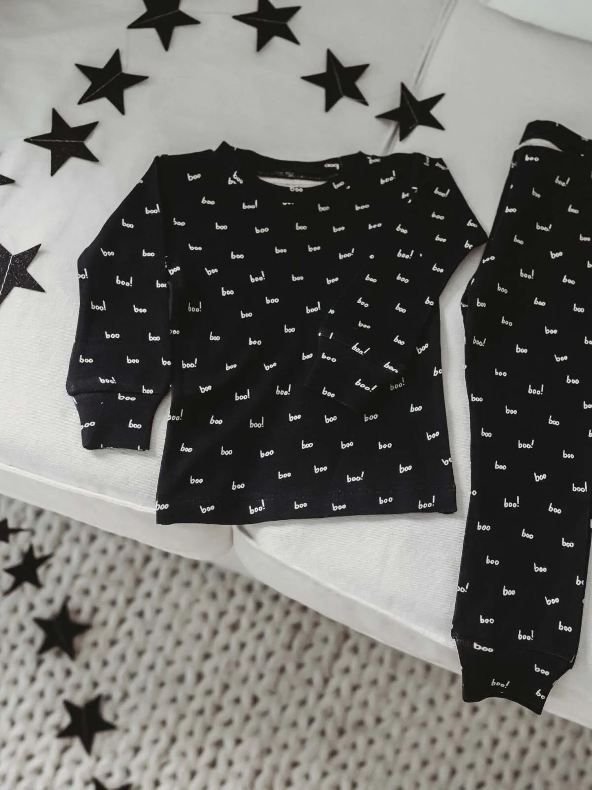 Organic Long Sleeve Pajama Set, Boo