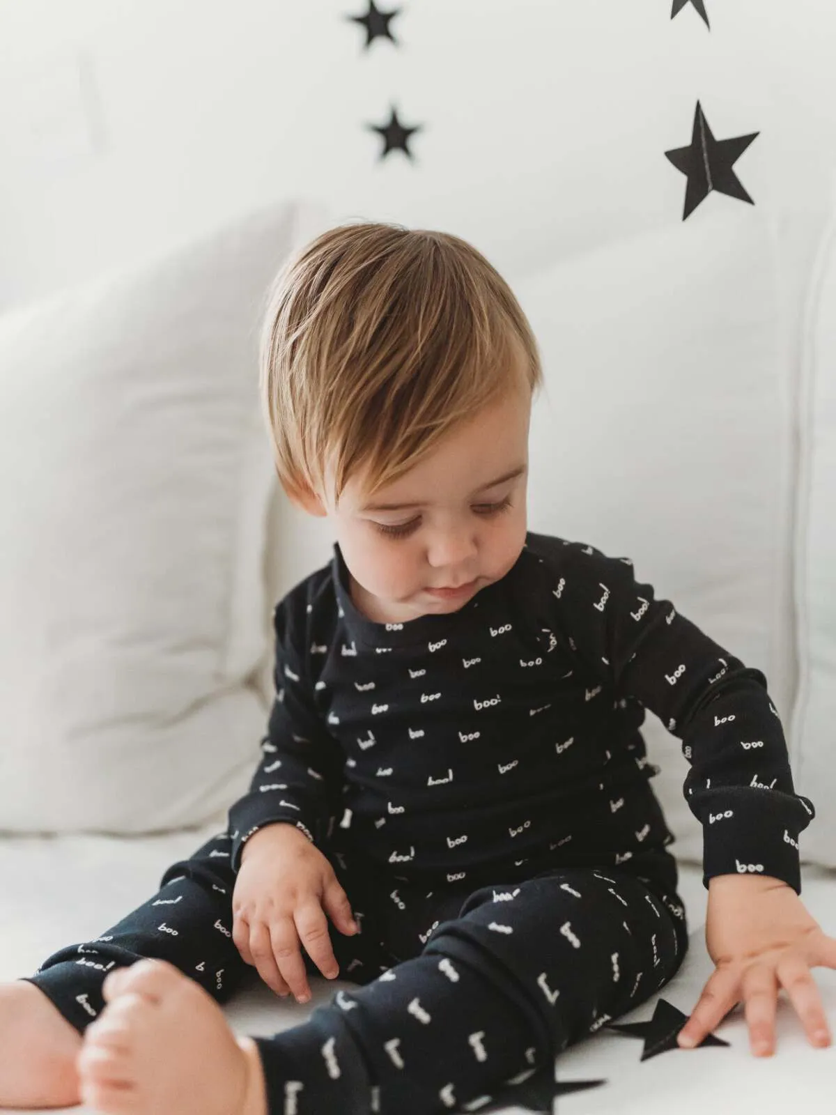 Organic Long Sleeve Pajama Set, Boo