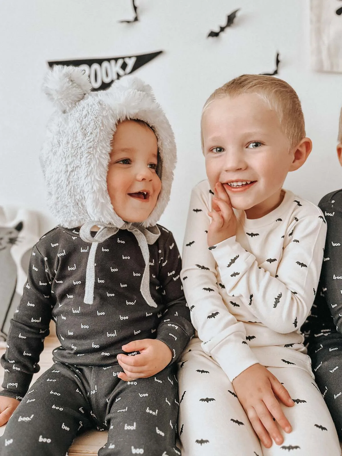 Organic Long Sleeve Pajama Set, Boo