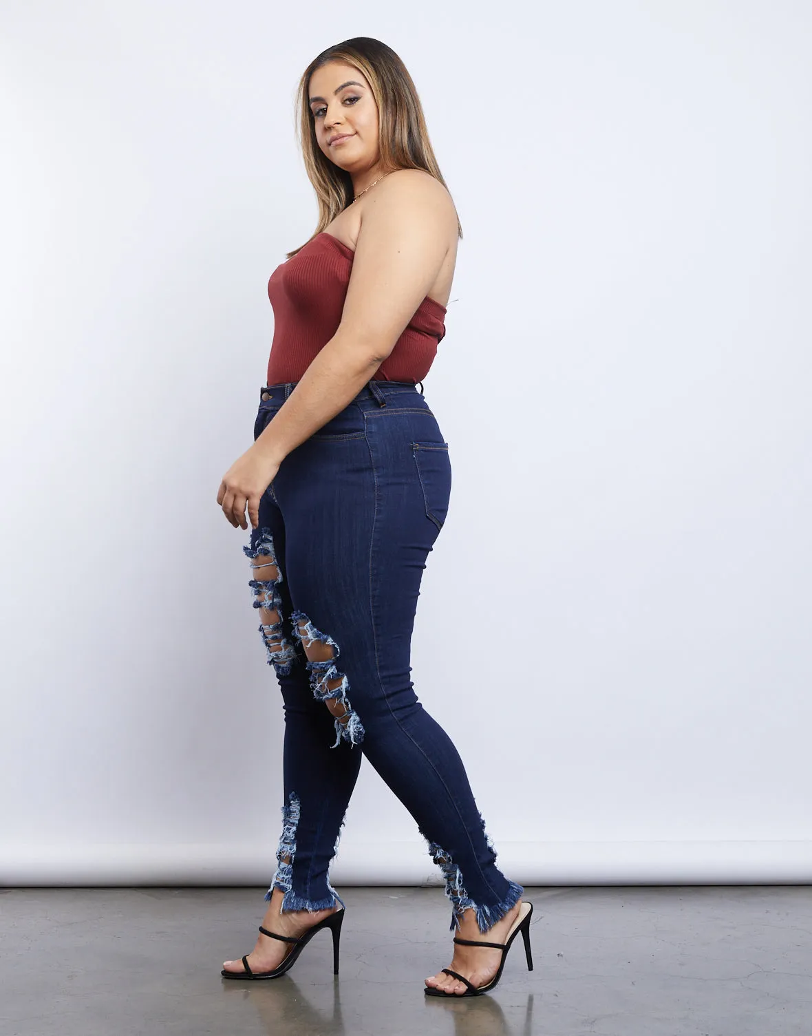 Plus Size Cassidy Distressed Jeans