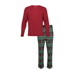 Posh Peanut Men's Long Sleeve Pajama | Holiday Fair Isle