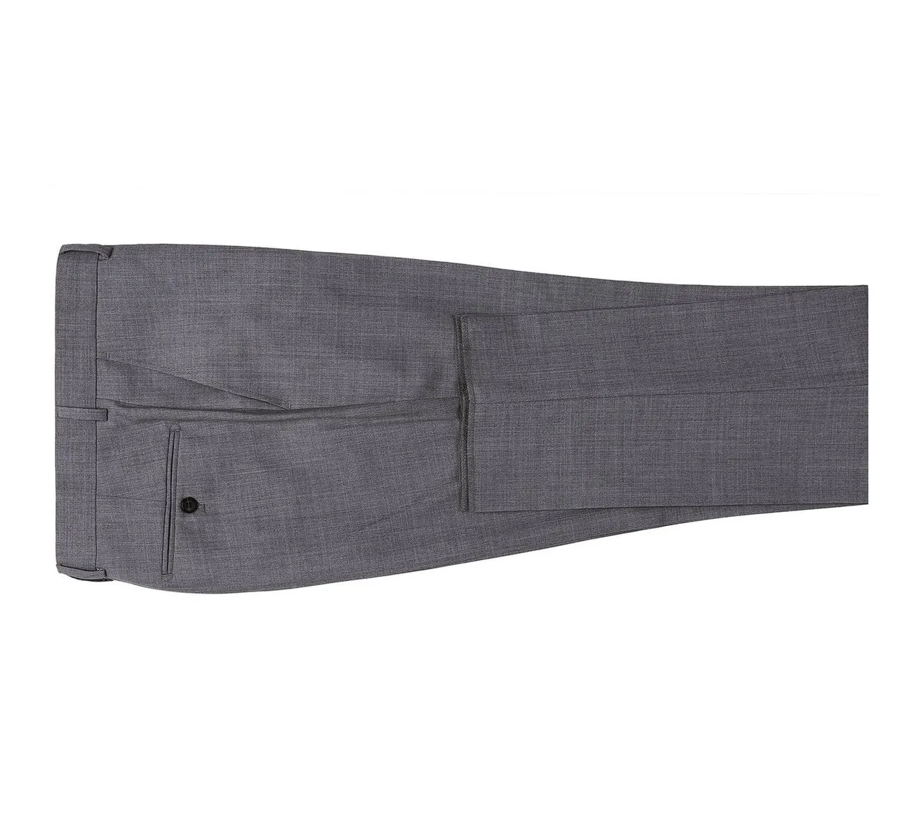 RENOIR Dark Grey Regular Fit Flat Front Wool Suit Pant 508-3