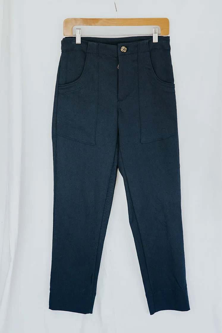 Retro Pocket Pants - Navy Twill