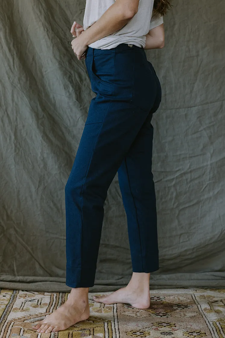 Retro Pocket Pants - Navy Twill