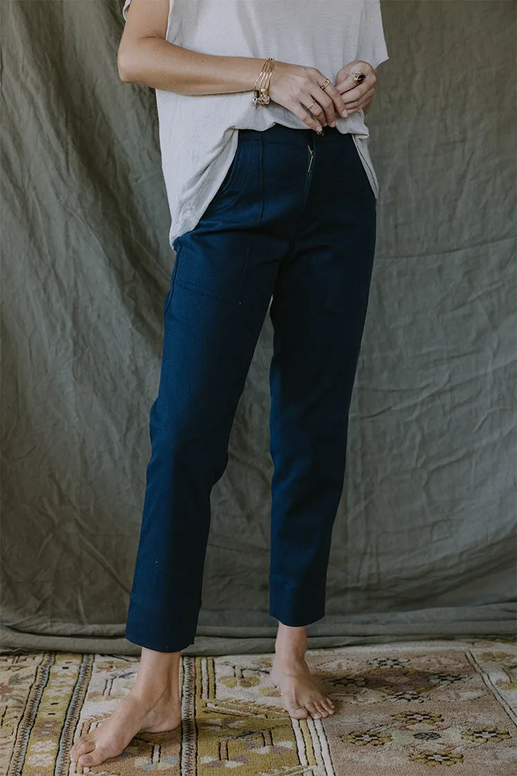 Retro Pocket Pants - Navy Twill