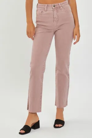 Risen Hi Rise Tummy Control Jeans - Mauve