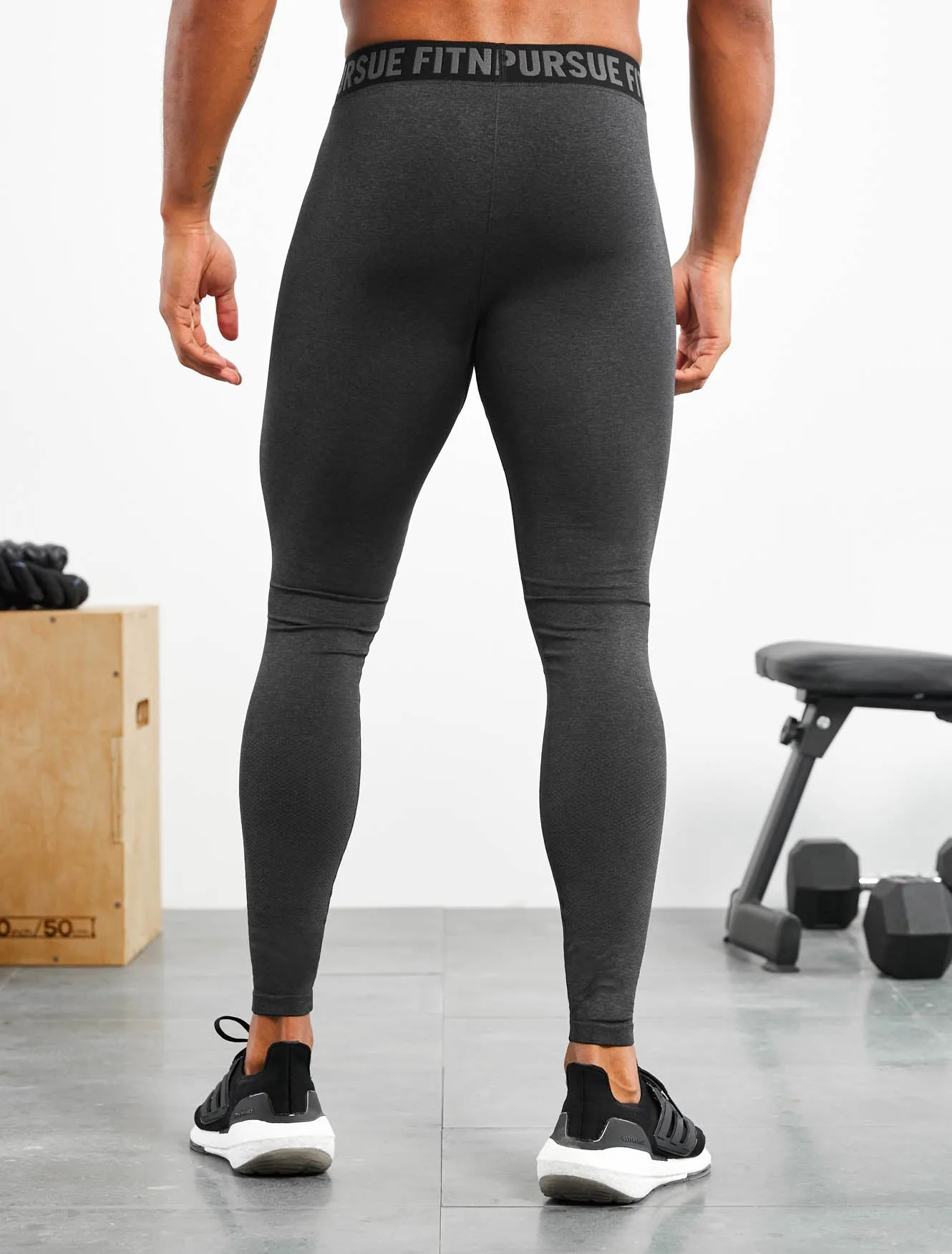 Seamless Training Leggings - Black Marl