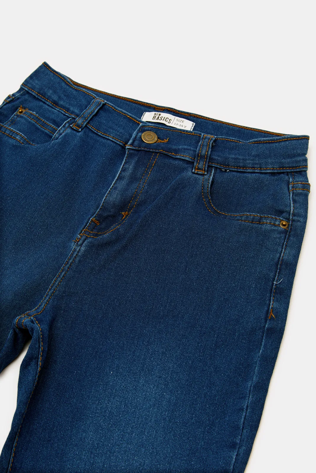 Senior Boys Blue Basic Jeans