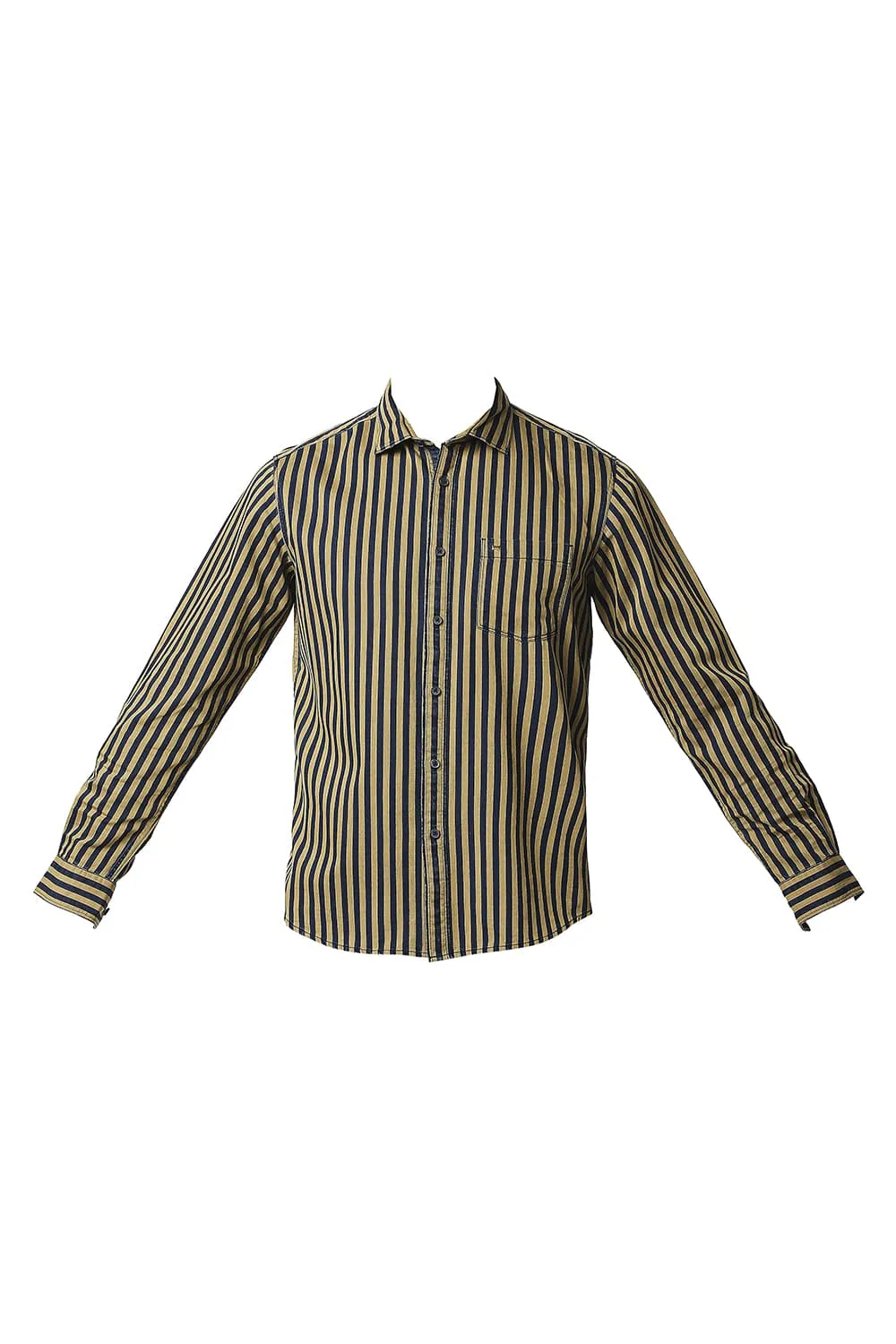 Slim Fit Indigo Stripe Shirt