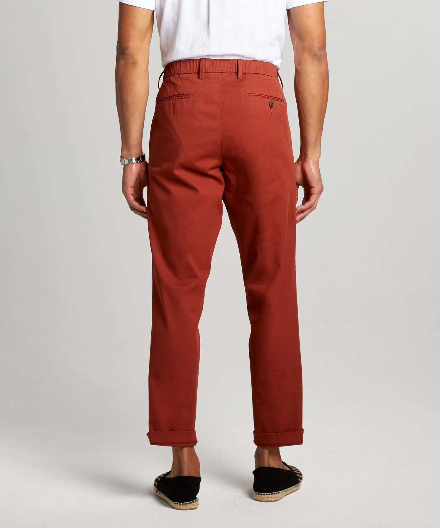 The Pleated Pant in Rust