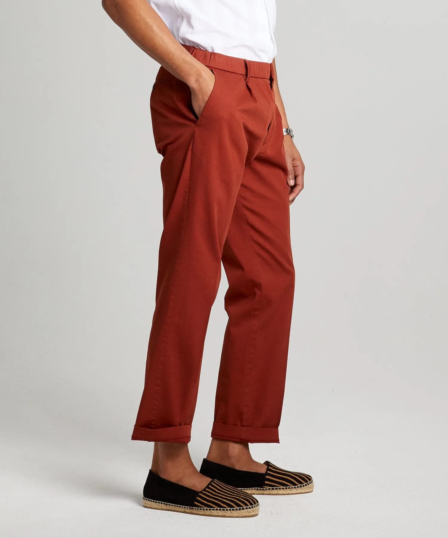 The Pleated Pant in Rust