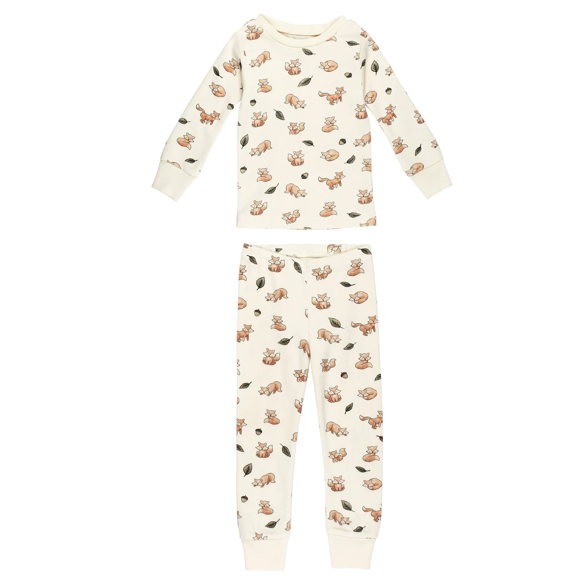 The Woodland Collection - Kids' Organic Printed L/Sleeve PJ Set