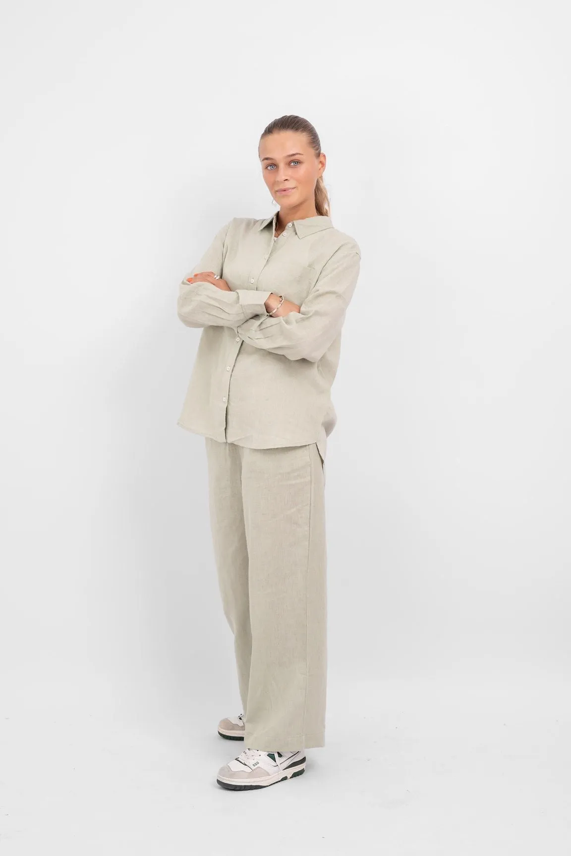 Tokyo Linen Pants - Desert Sage