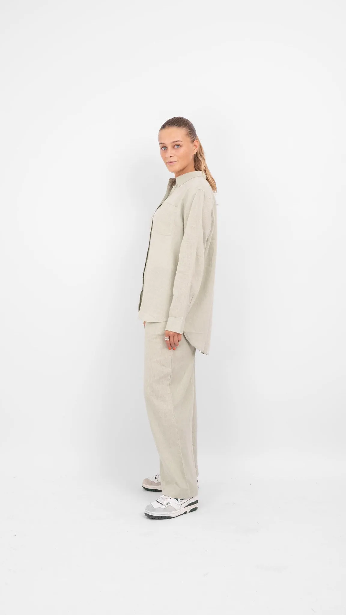 Tokyo Linen Pants - Desert Sage