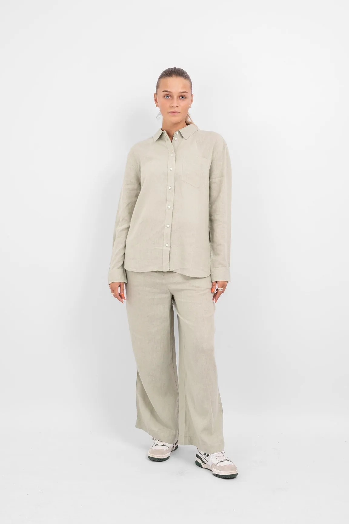 Tokyo Linen Pants - Desert Sage