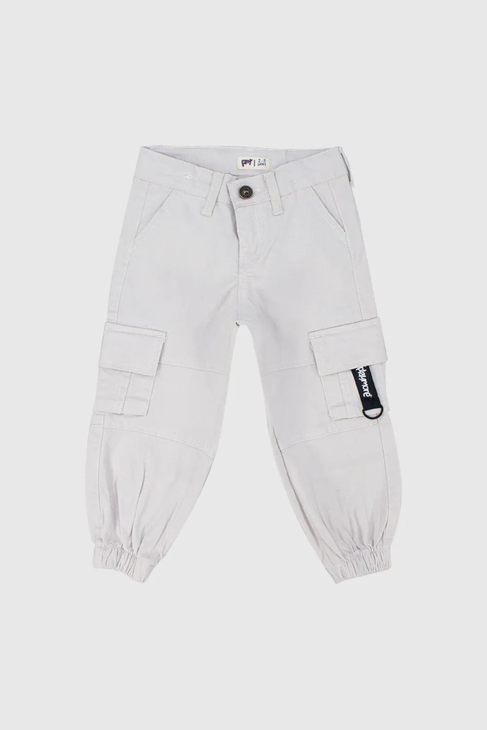 Unisex Offwhite Gabardine Cargo Pants