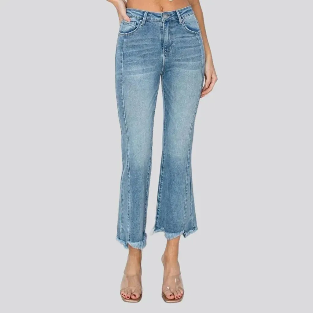 Women's cropped-bottoms jeans