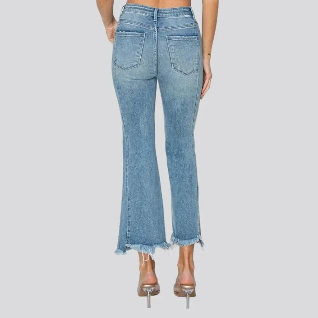 Women's cropped-bottoms jeans