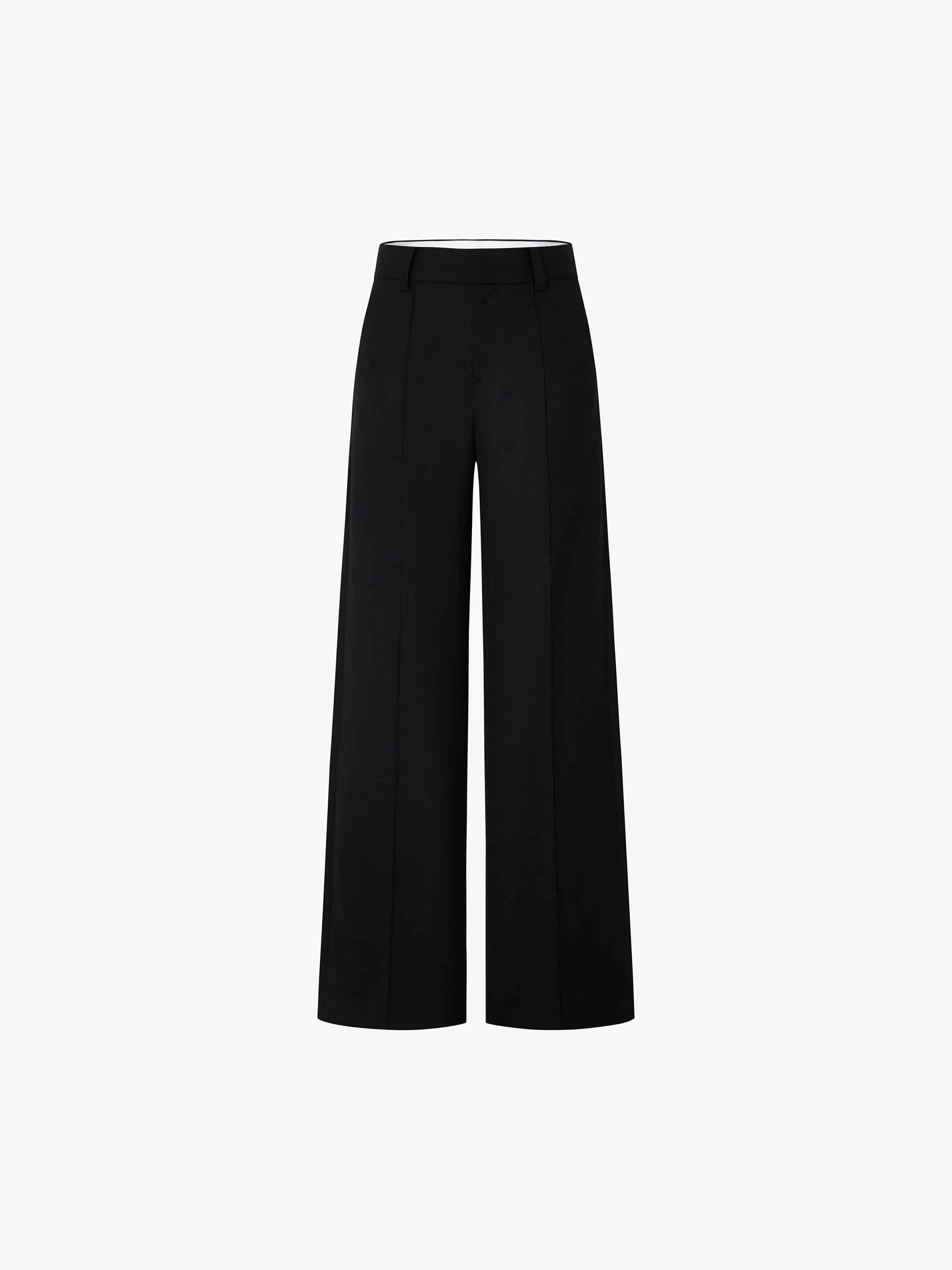 Wool Blend Tailored Twill Pants