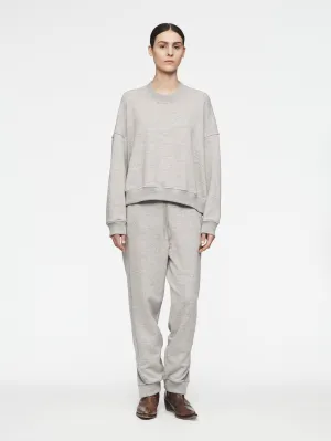 Zip Cuff Sweatpant in Heather Grey